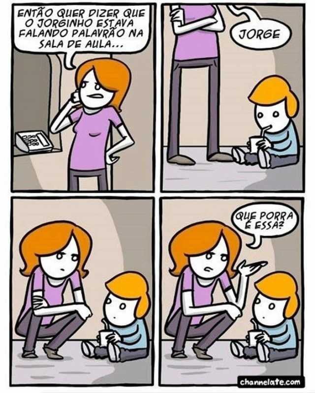 tirinha jorginho palavrao sala de aula porra e essa